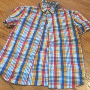 True craft boys size m plaid button up